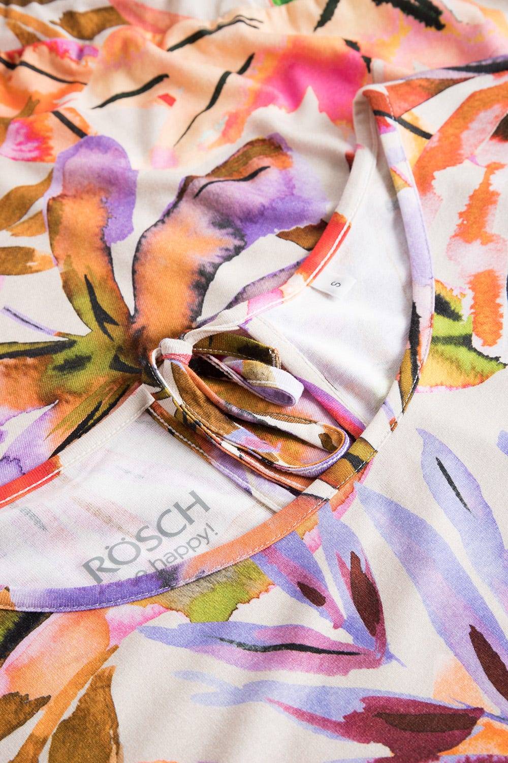 Rösch Jumpsuit im fröhlichen Blätter-Druck Bunt Shorts Sommer Viskose/Elasthan Neuheiten