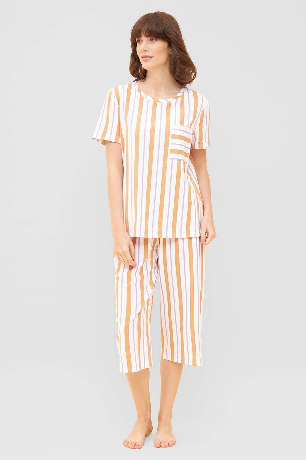 Rösch 3/4-Hose im Streifen-Design Culotte Sommer Baumwolle/Elasthan Räumungsverkauf