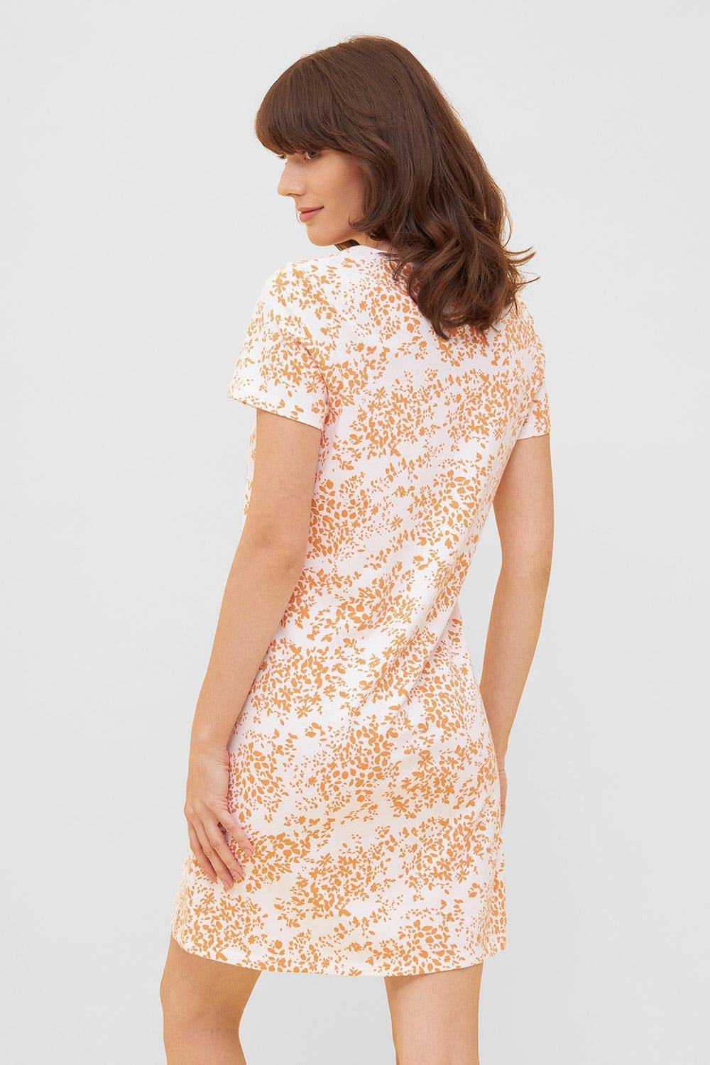 Rösch Nachthemd im Blümchen-Design Orange Baumwolle/Elasthan Tägliche Deals