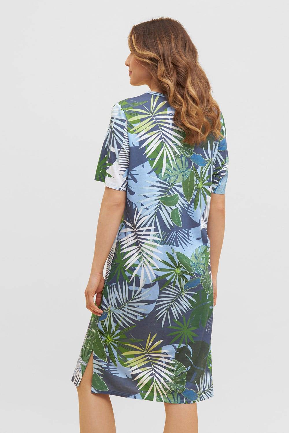 Rösch Nachtkleid im tropischen Palmen-Druck Taschen Baumwolle/Modal JETZT KAUFEN