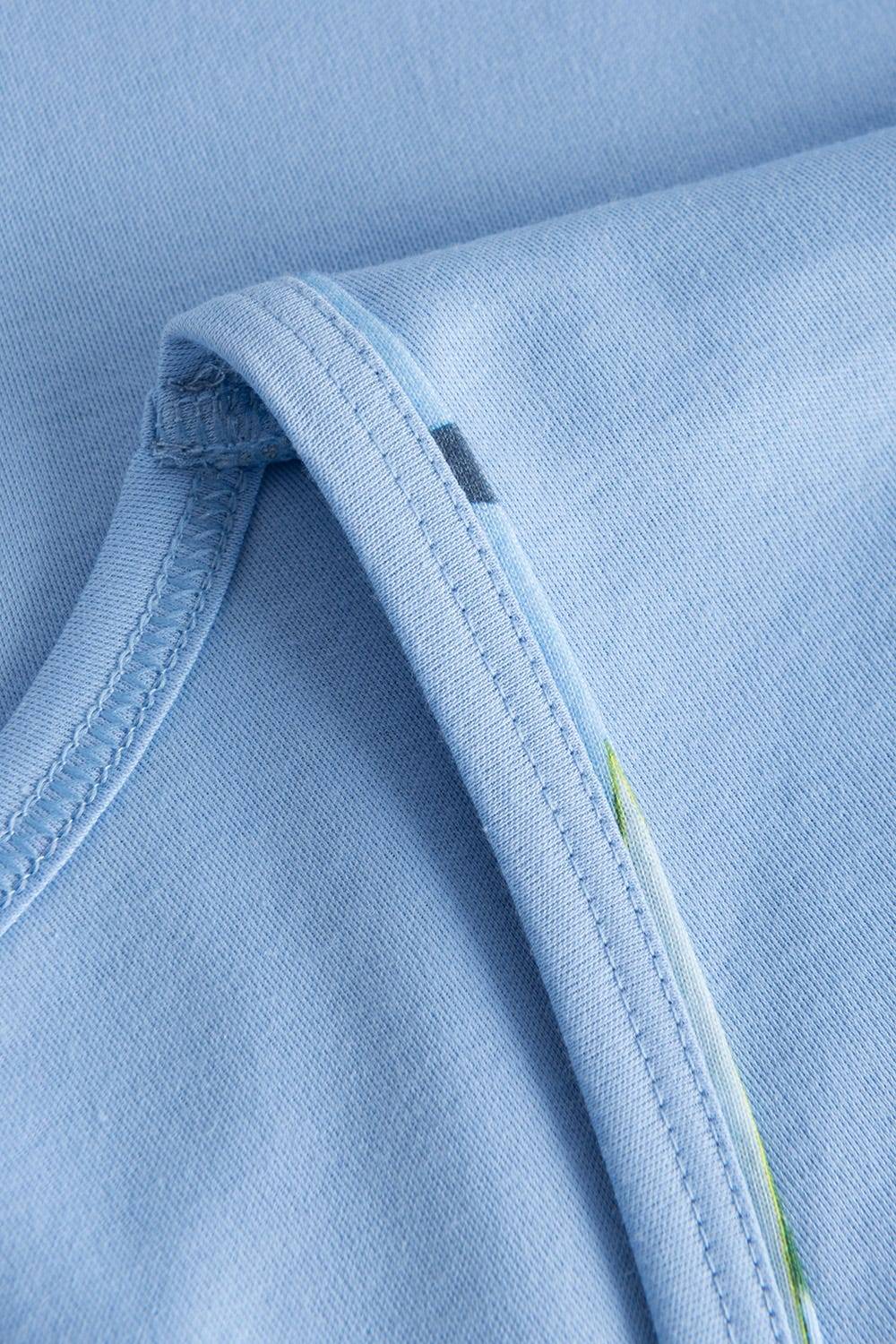 Rösch Pyjama mit tropischem Palmen-Druck 3/4-Hose Paspel Baumwolle/Modal Neueste Stile