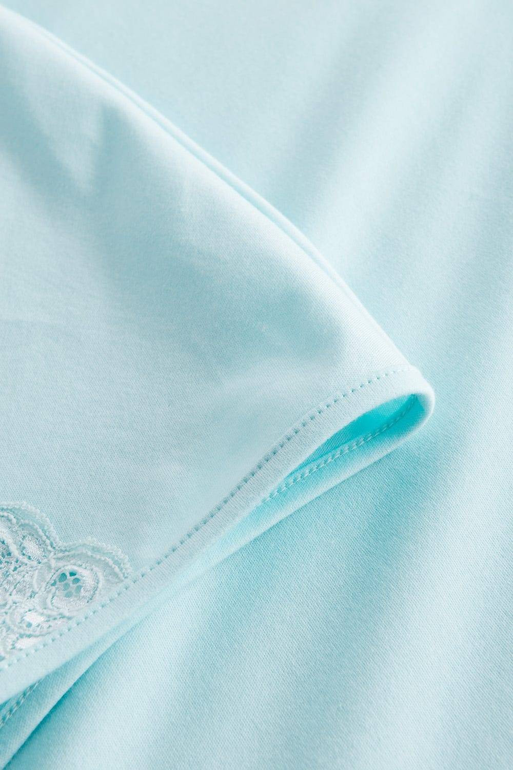 Rösch Pyjama mit feinen Spitzendetails Uni Elegant 100% Baumwolle Bis zu 65% Rabatt