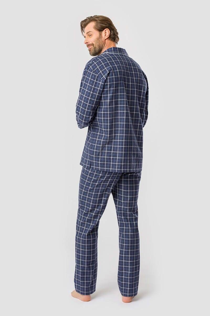 Rösch Herren Pyjama im Web-Karo Klassisch Paspeln 100% Baumwolle Bis zu 55% Rabatt