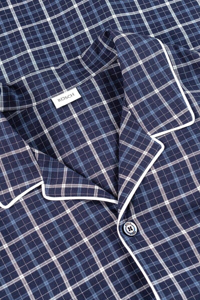 Rösch Herren Pyjama im Web-Karo Klassisch Paspeln 100% Baumwolle Bis zu 55% Rabatt