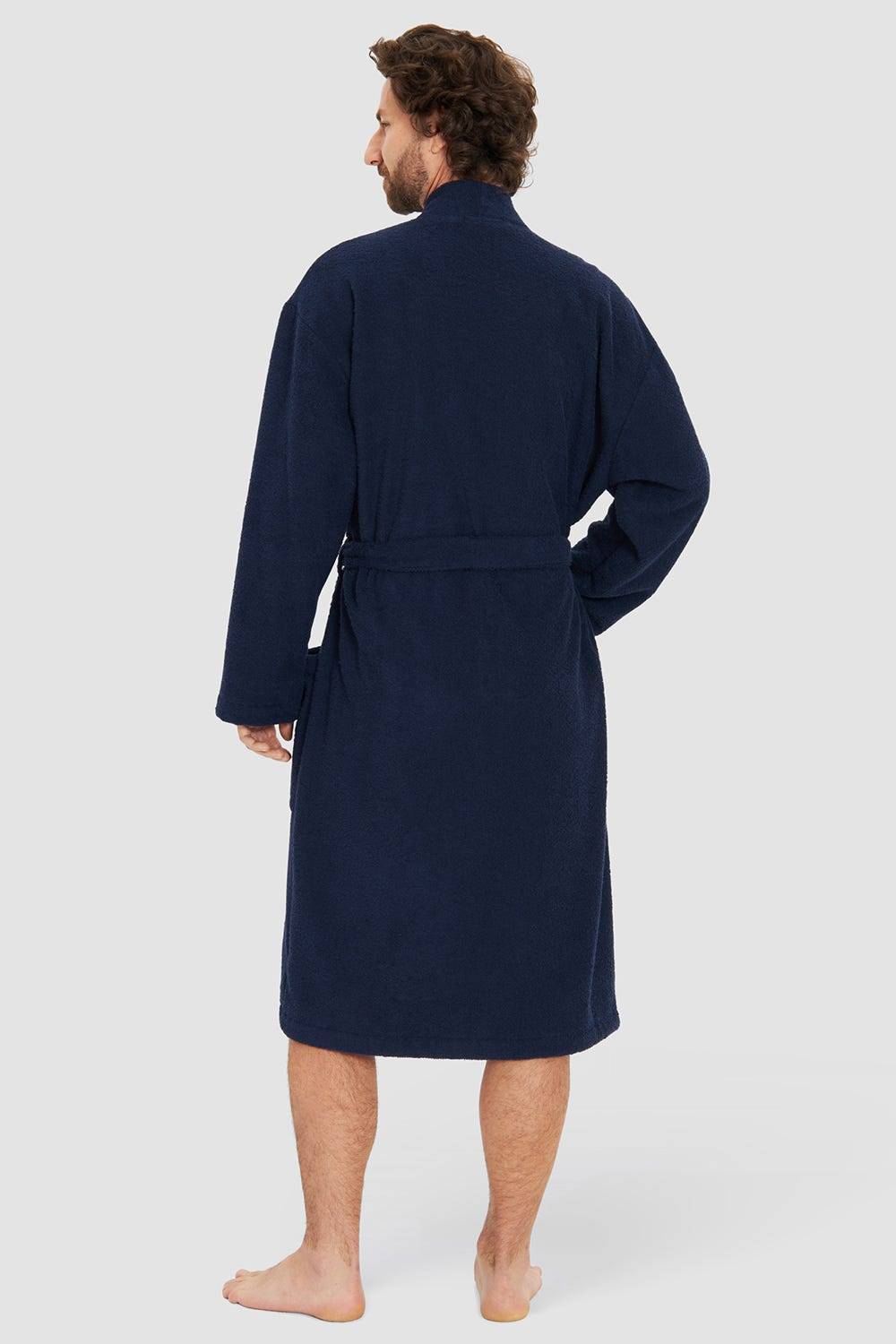 Rösch Herren Bademantel aus Frottee Midi Baumwolle/Polyester Nur noch ein Tag übrig