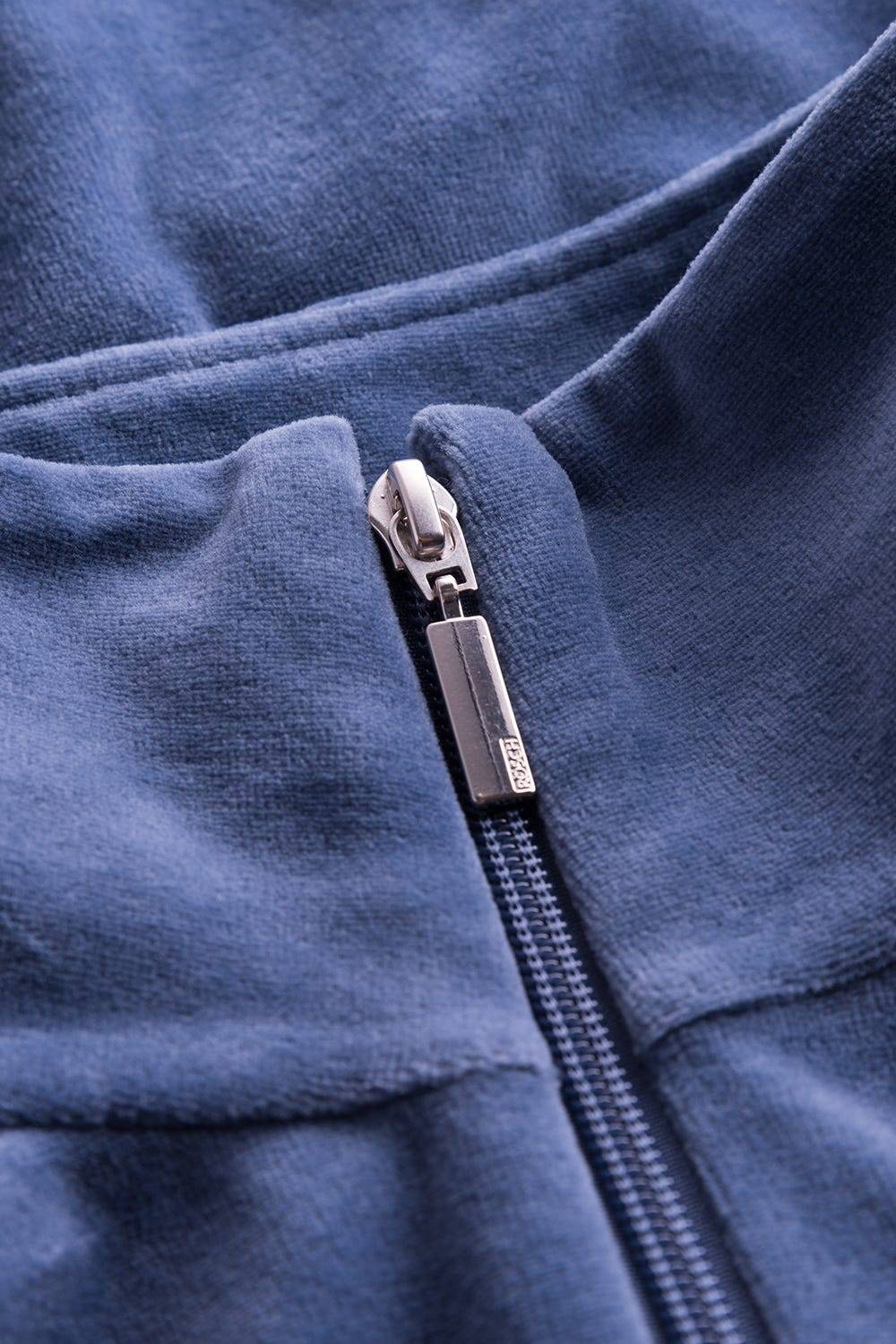 Rösch Hausanzug aus Nicki Blouson-Style sportive Streifen Stickbündchen Baumwolle/Polyester 50% Rabatt mit kostenlosem Versand
