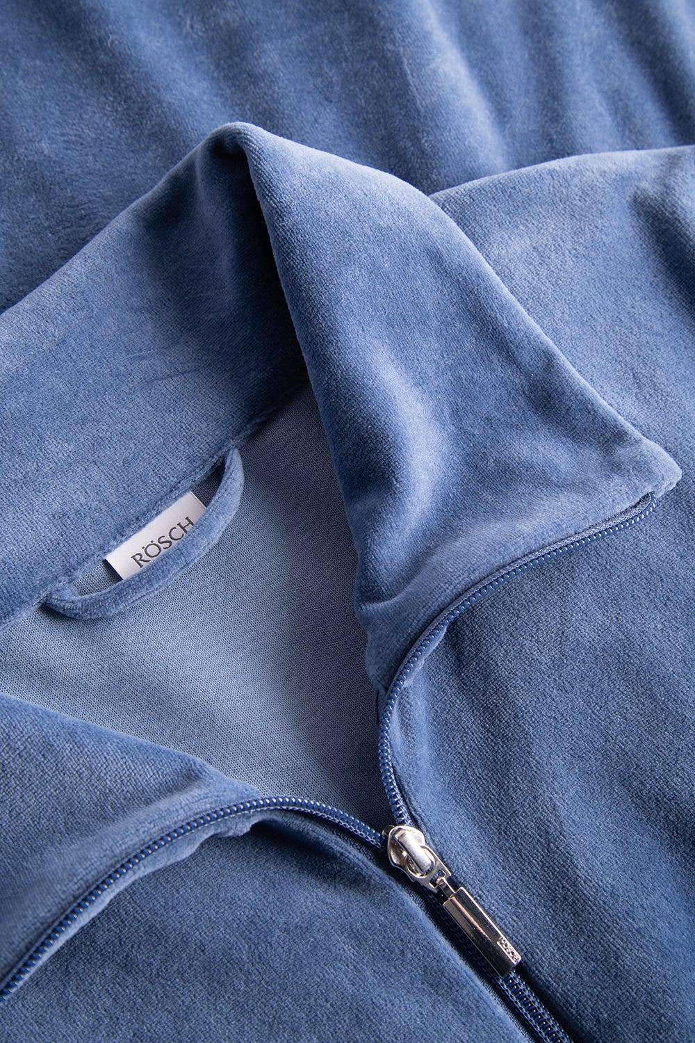 Rösch Morgenmantel aus Nicki Blouson-Style sportive Streifen Stickbündchen Baumwolle/Polyester Clearance-Verkauf