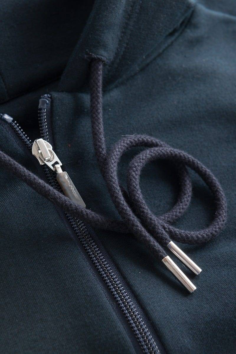 Rösch Sweatjacke mit Logodetail Navyblau Hoodie lässig Baumwolle/Elasthan Rösch thx Begrenzt auf 3 Tage