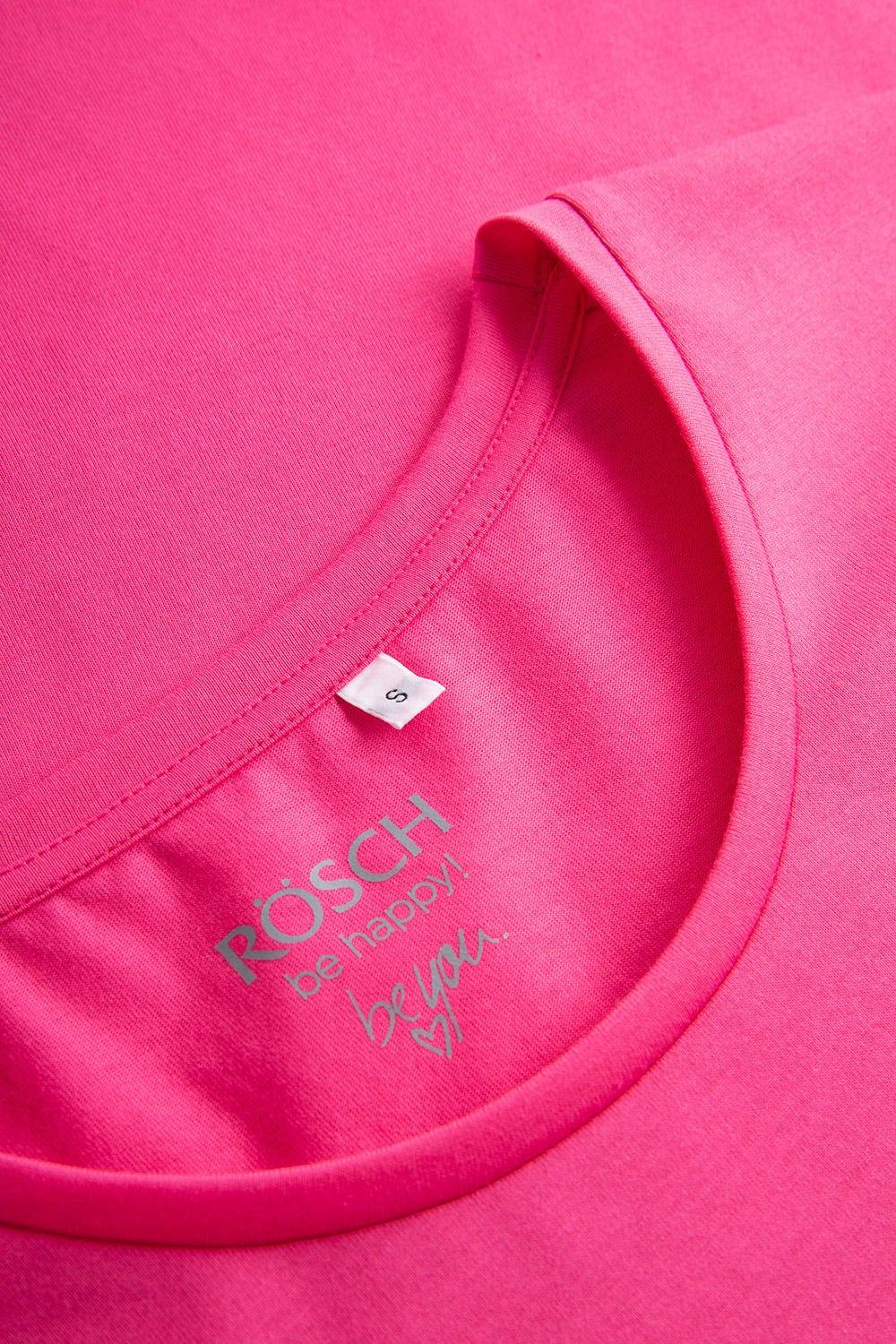 Rösch Nachthemd mit Schriftzug &quot;Think Happy&quot; Pink Kurzarm 100% Baumwolle 2025