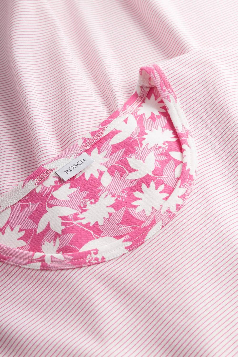 Rösch Nachthemd im Mustermix Brusttasche Winter Warm 100% Baumwolle im Angebot