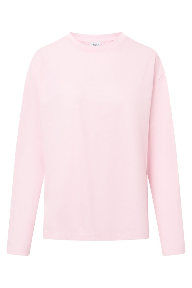 Rösch Basic Pyjamashirt Langarm im sportiven Look Limitierter Zeitrabatt