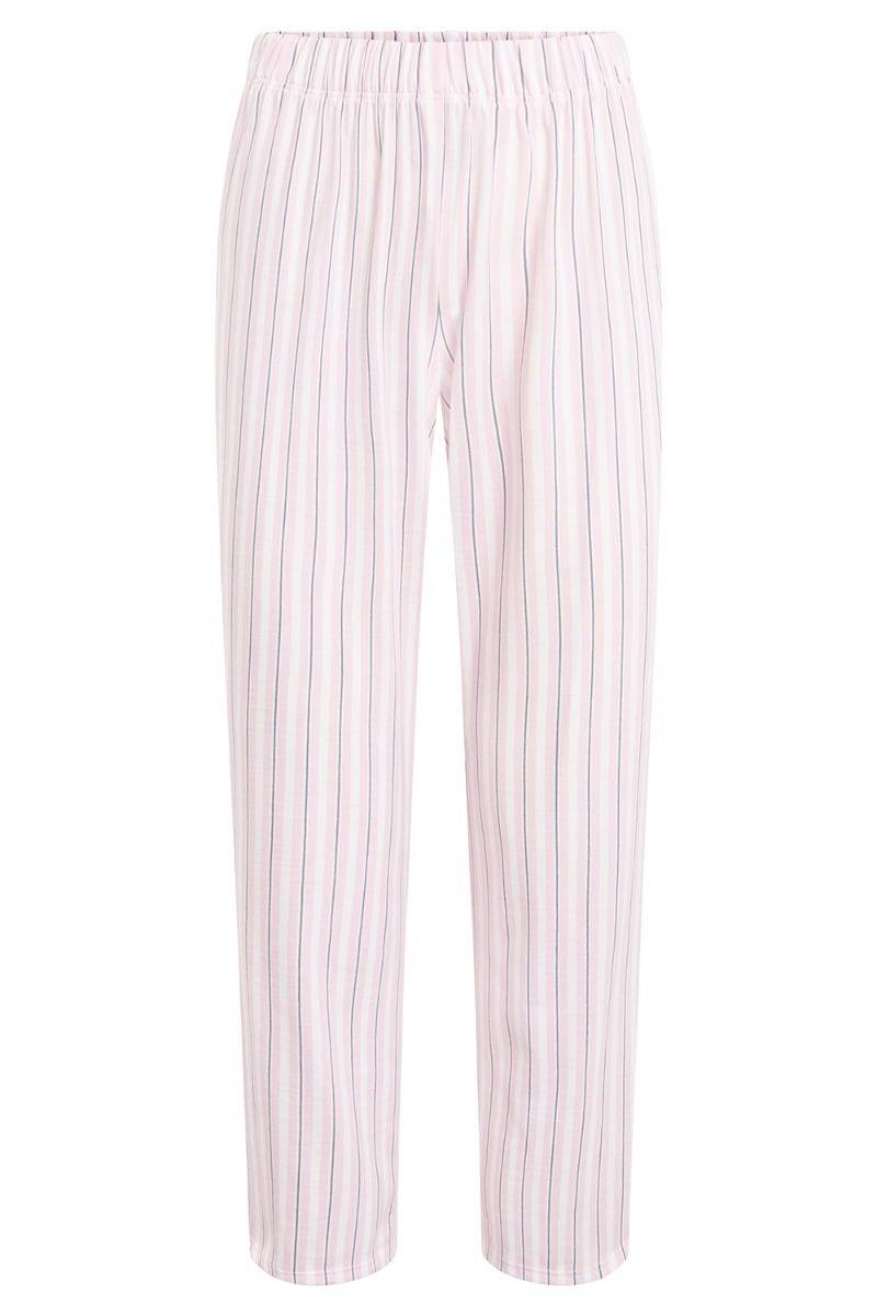 Rösch Basic 7/8-Pyjamahose im Streifendruck Rosa-Grau Sonderangebot