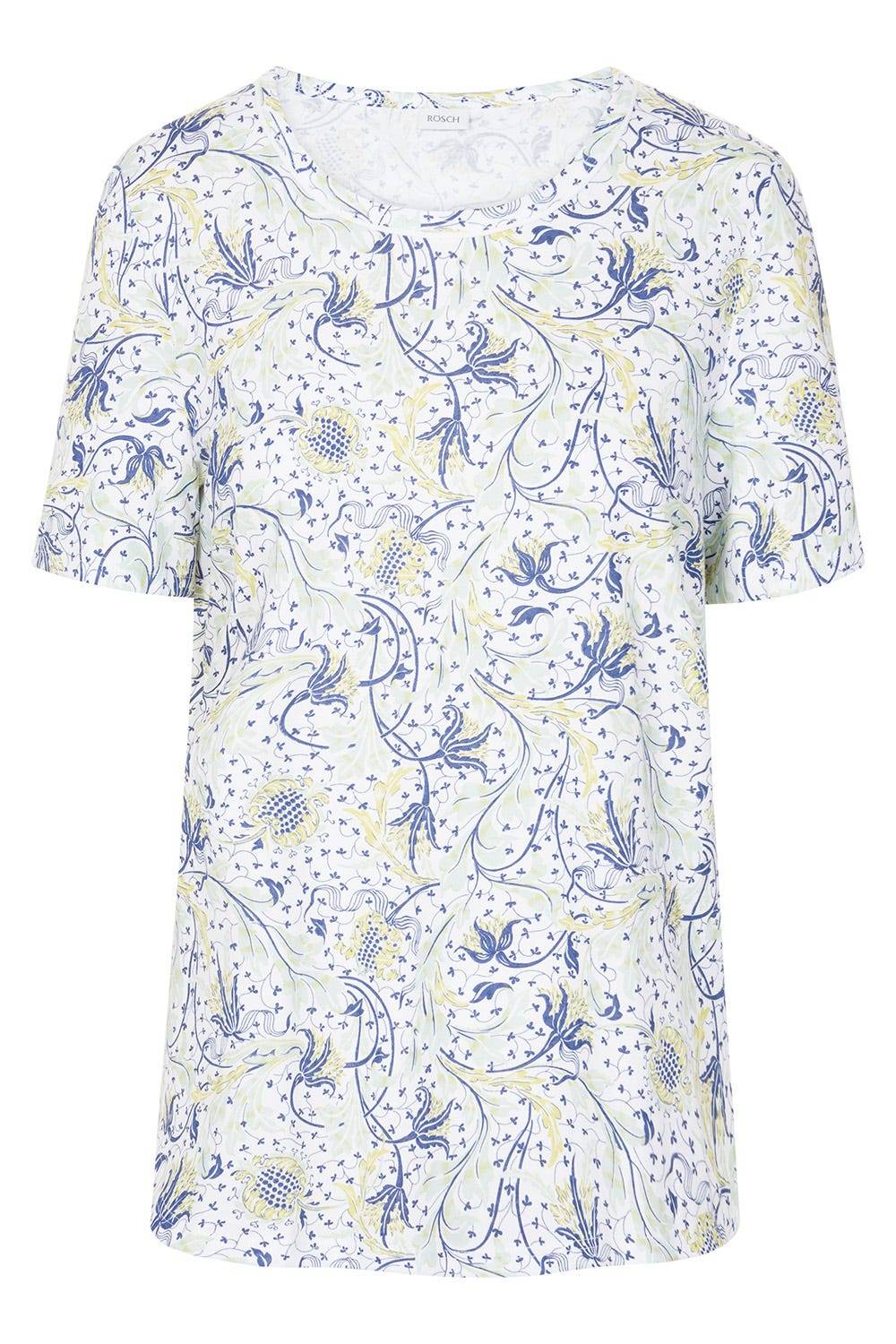Rösch Basic T-Shirt Kurzarm im floralen Ornament-Print Mix &amp; Match 1884807 Valentinstagsangebot