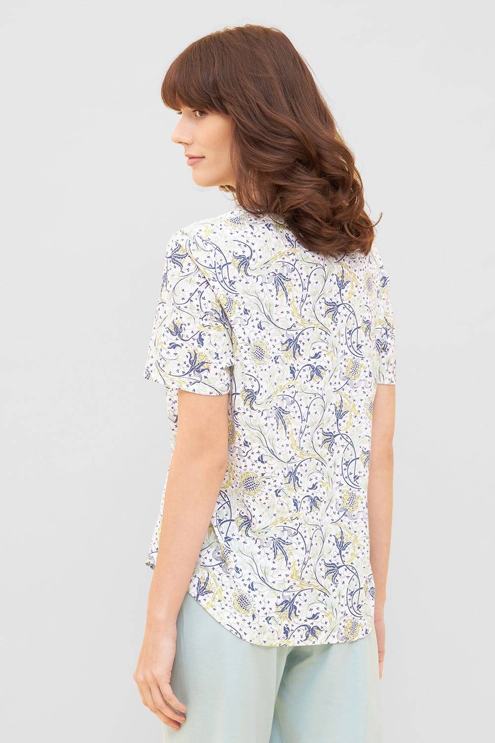 Rösch Basic T-Shirt Kurzarm im floralen Ornament-Print Mix &amp; Match 1884807 Valentinstagsangebot