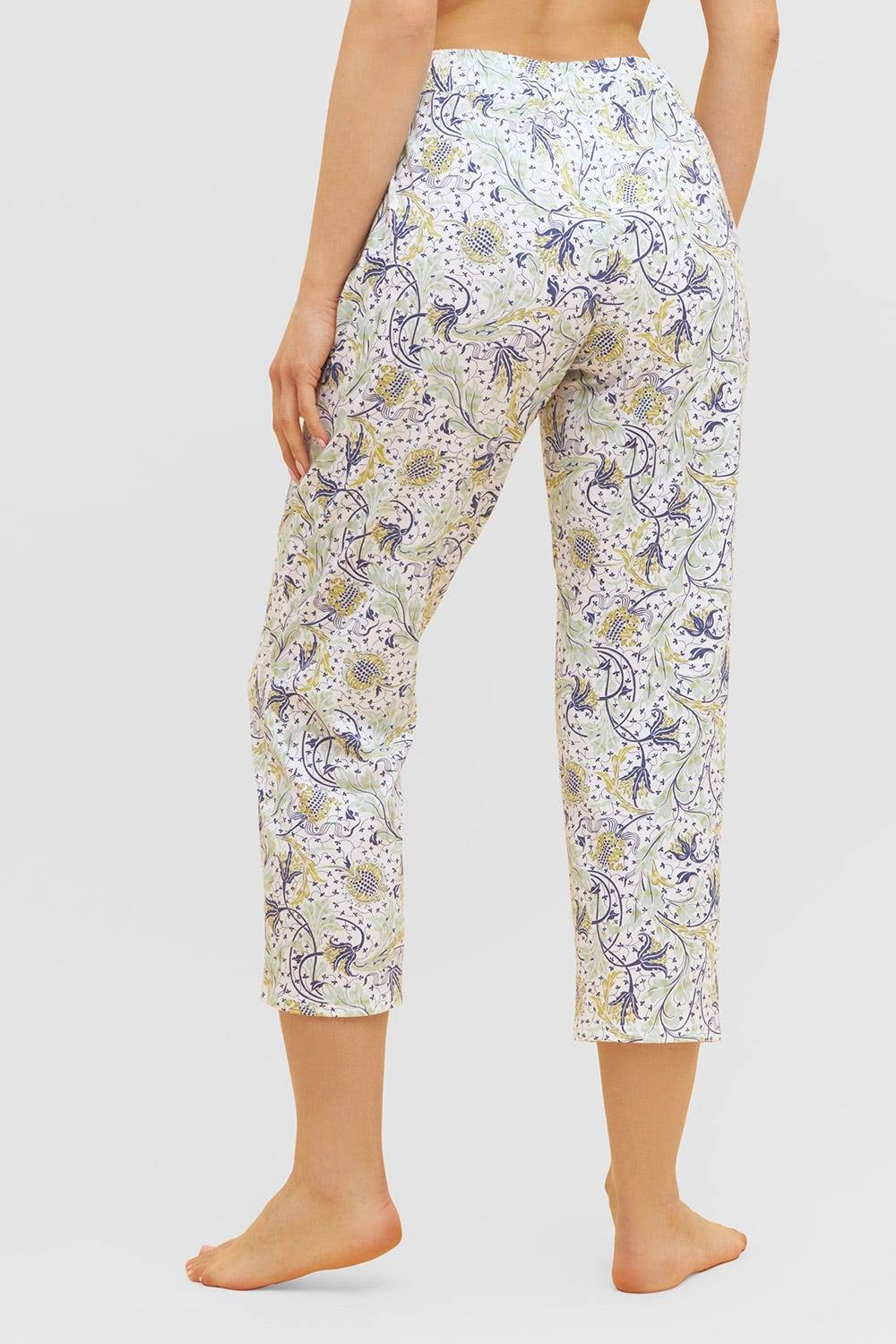 Rösch Basic 7/8-Pyjamahose im floralen Ornament-Print Mix &amp; Match 1884809 Heißer Verkauf