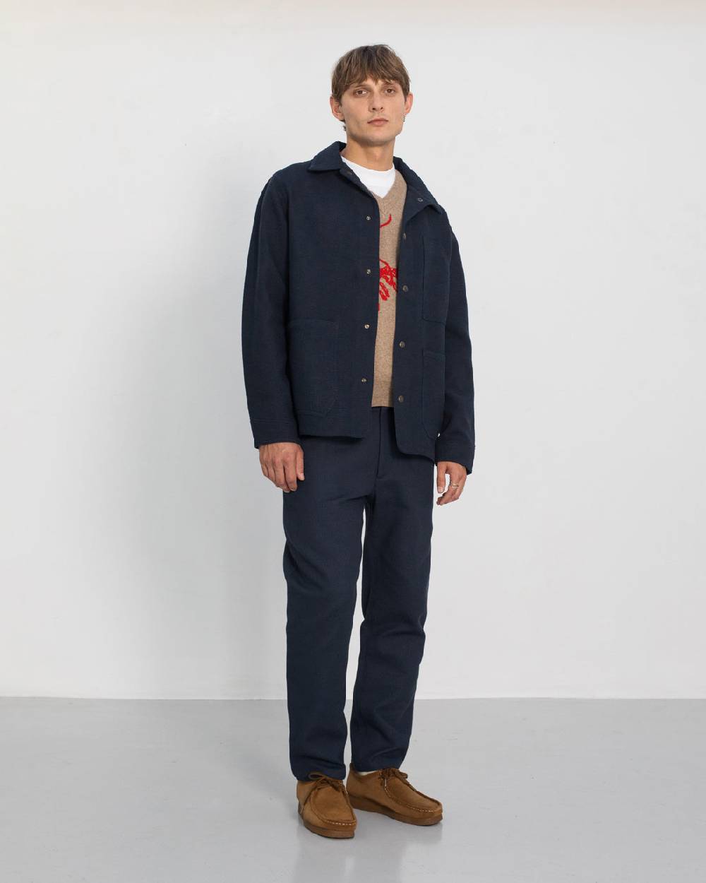 Rotholz Leichte Jacke Waffle Cotton - Blau Weihnachtsangebot
