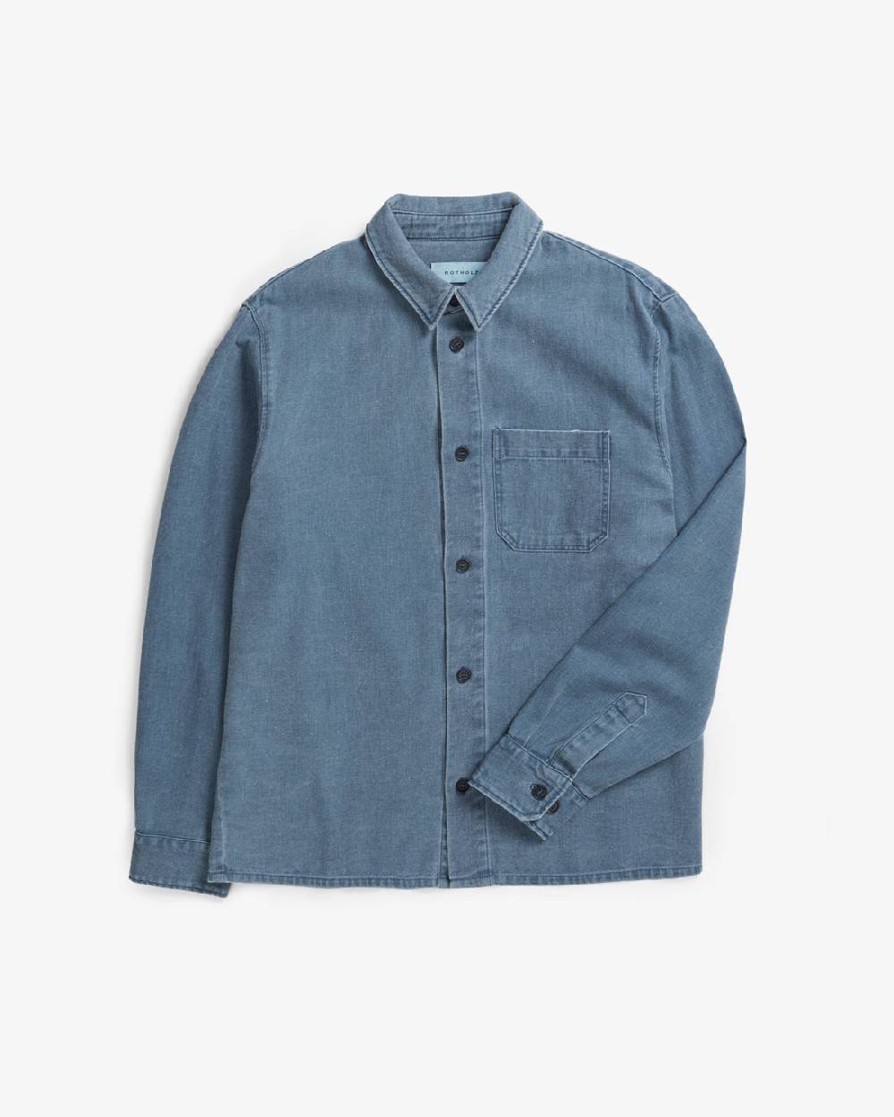 Rotholz Denim Hemd Recycelte Baumwolle - Blau Neueste Mode