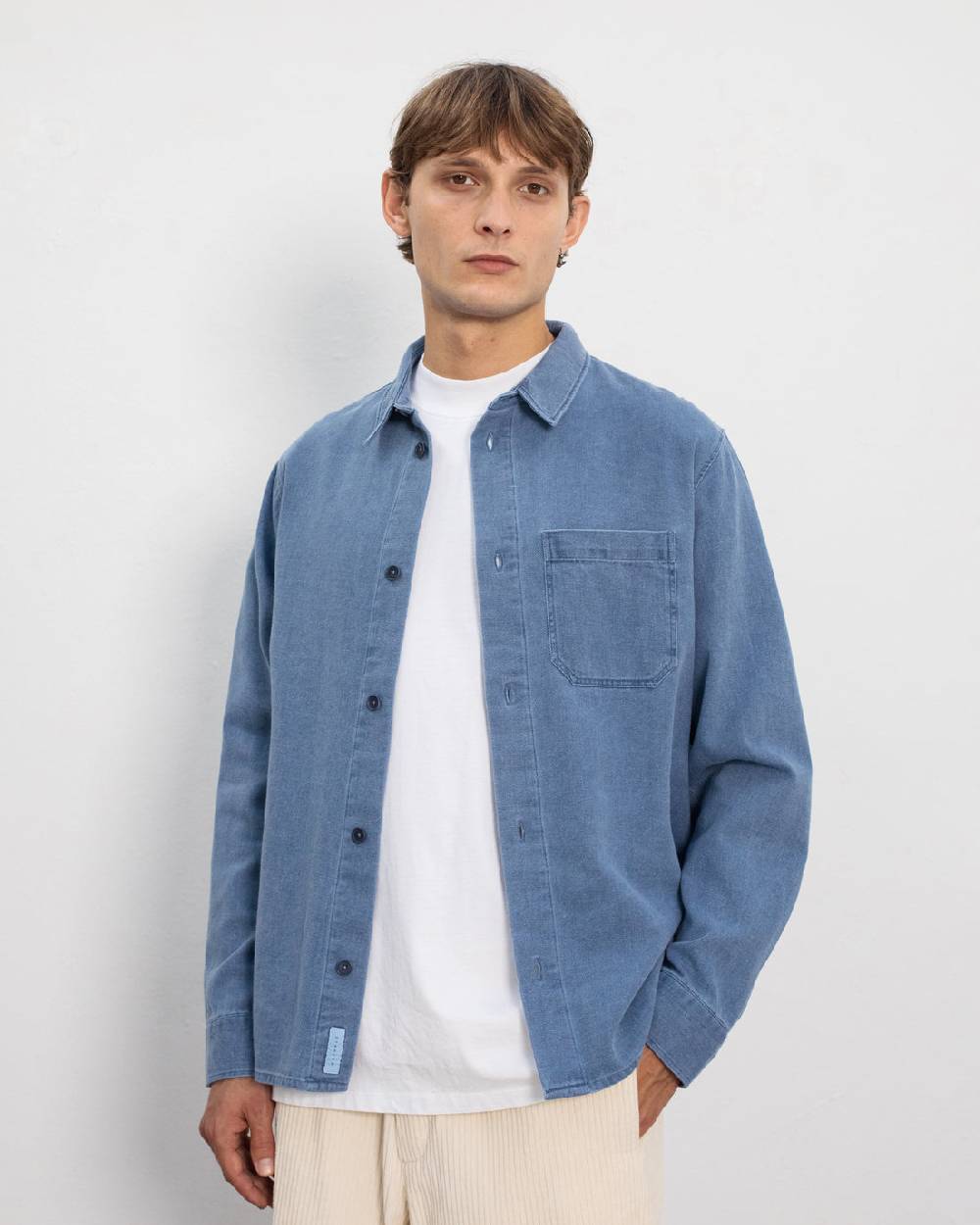 Rotholz Denim Hemd Recycelte Baumwolle - Blau Neueste Mode