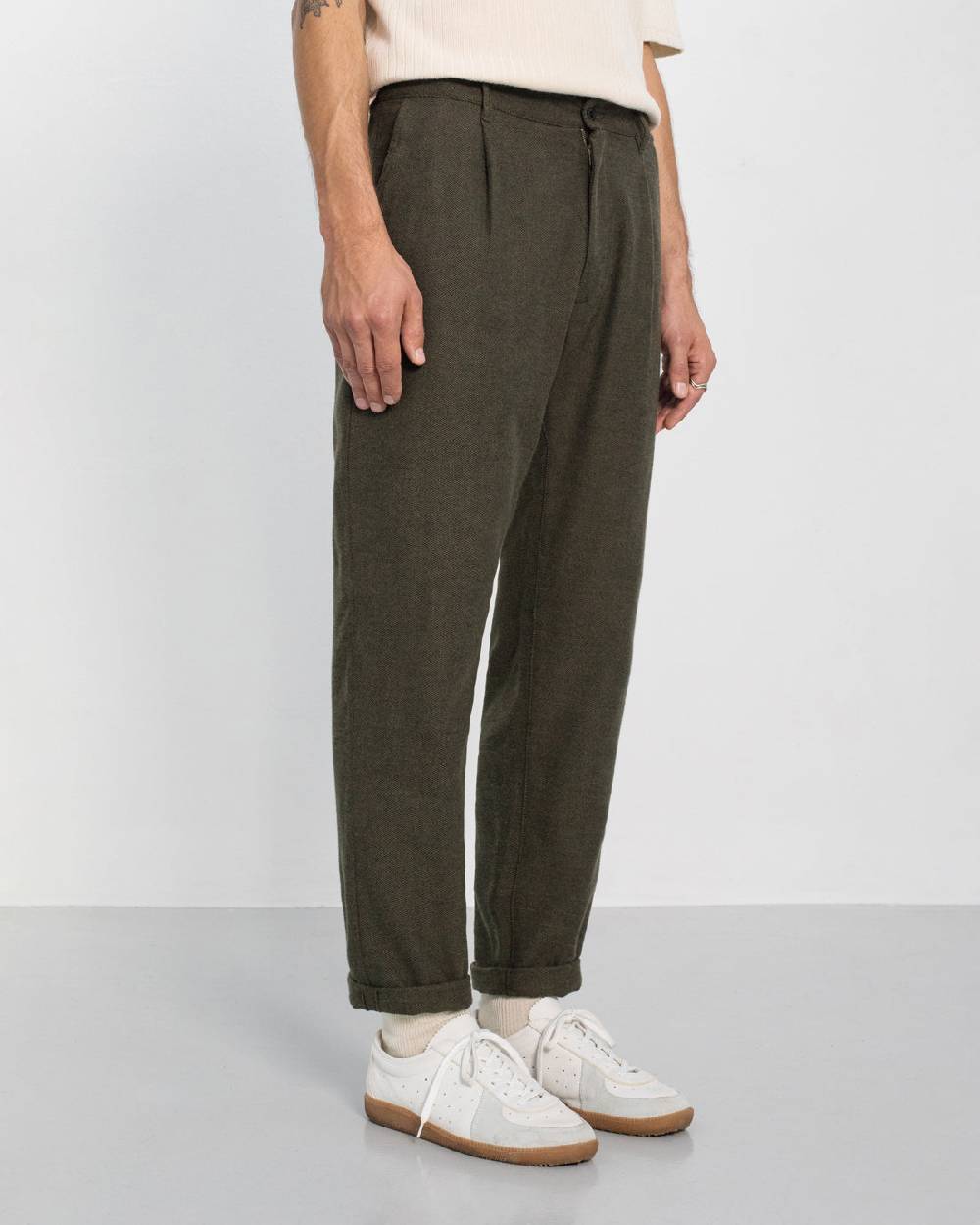 Rotholz Everyday Flanell Hose Bio Baumwolle - Grün Wochenangebot