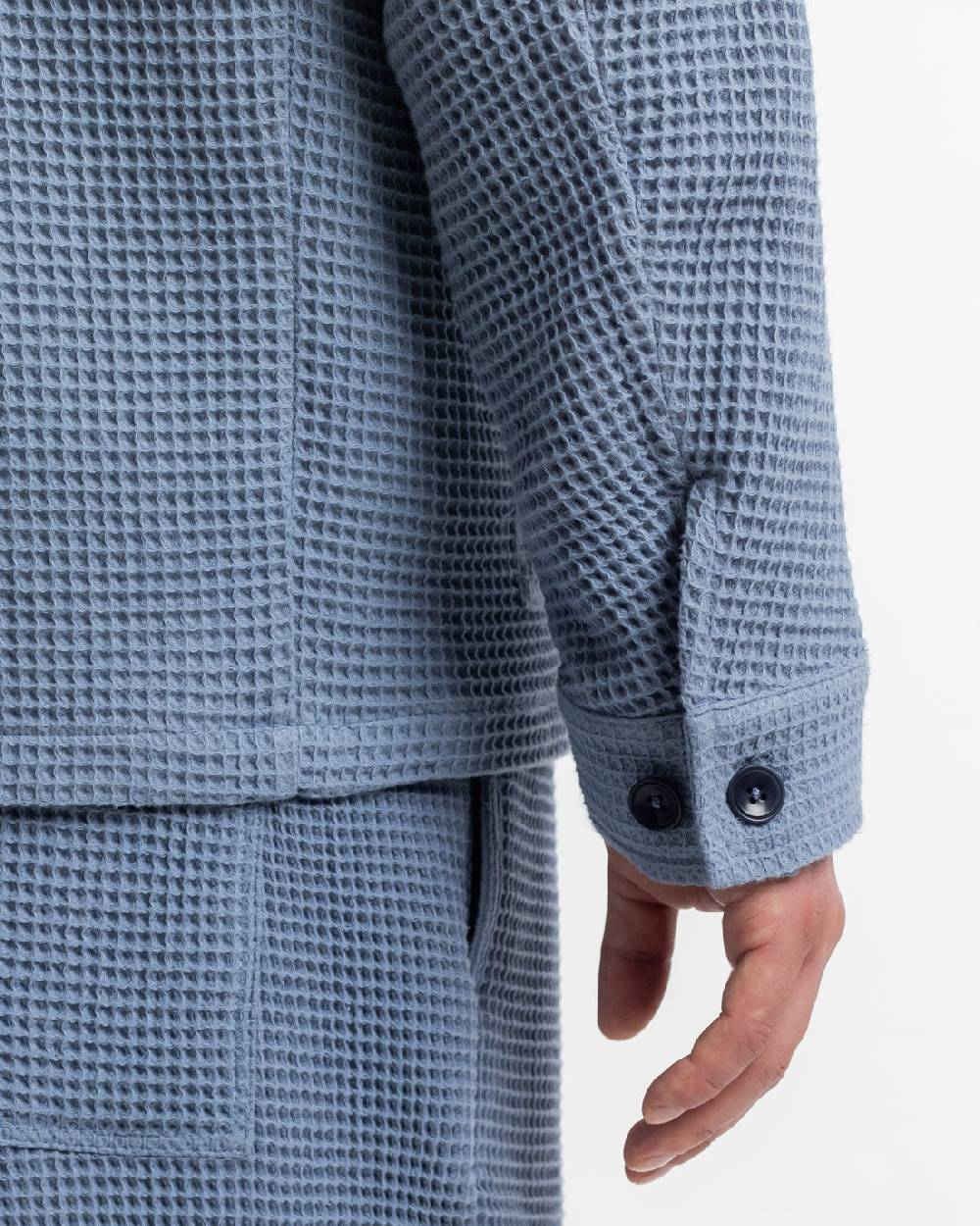 Rotholz Workwear Jacke Waffle Cotton - Hellblau Sonderangebot der Fabrik