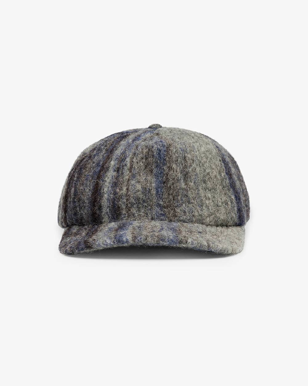 Rotholz Floppy Cap Bio-Wolle - Grau Gestreift