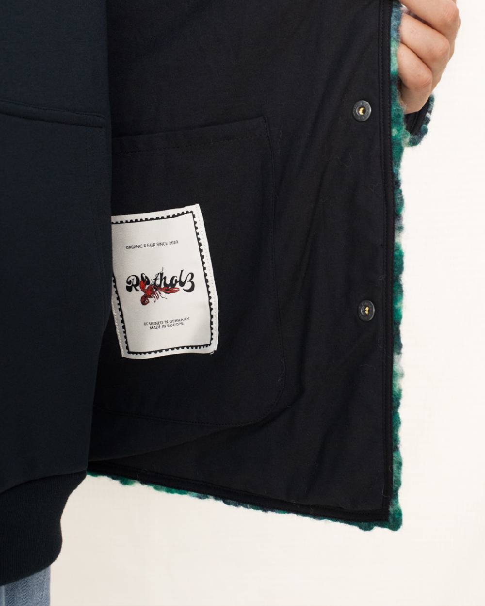 Rotholz Schwere Sherpa Jacke Bio Wollmischung - Multi Online
