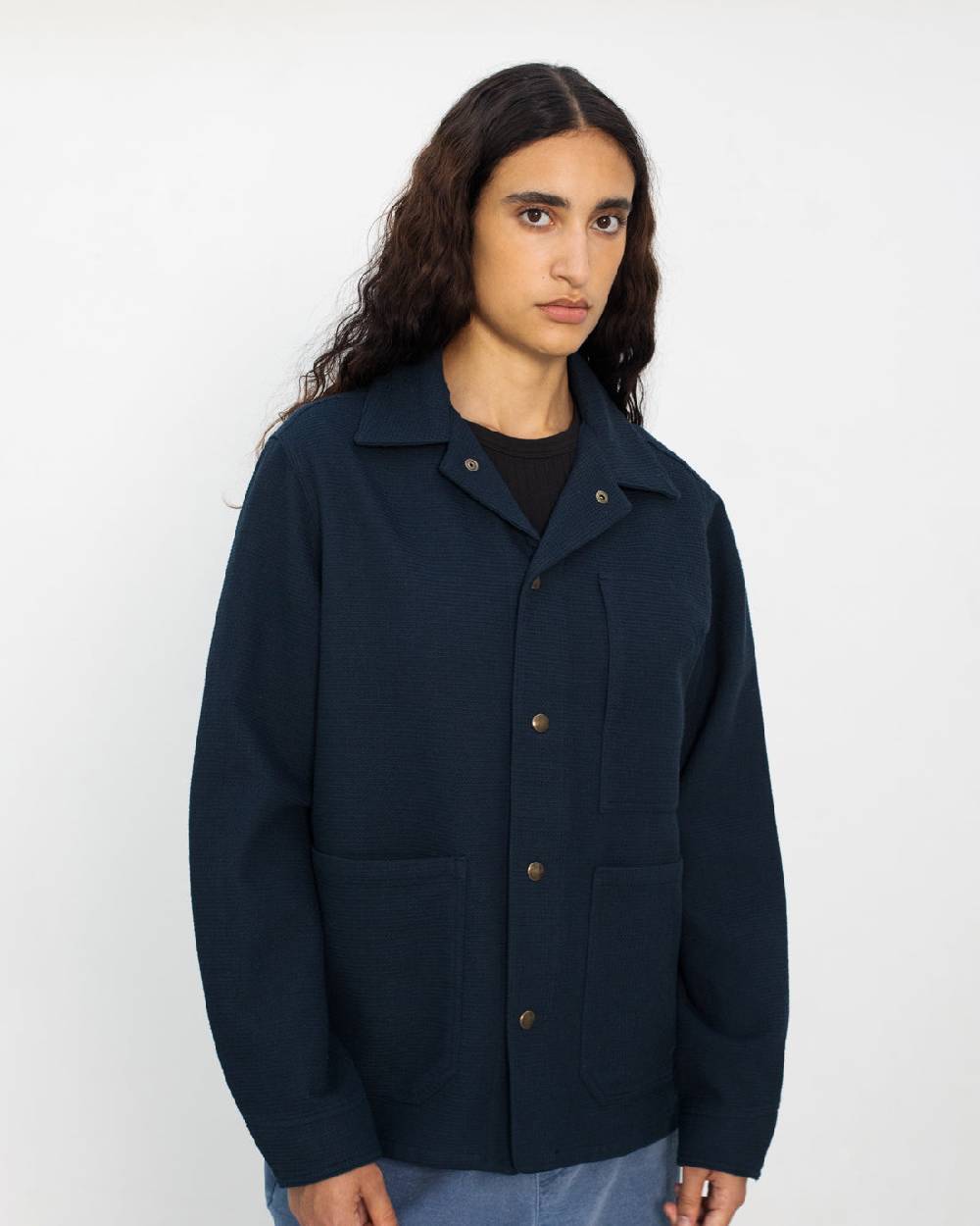 Rotholz Leichte Jacke Waffle Cotton - Blau Verkauf