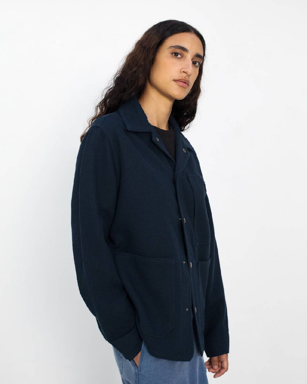 Rotholz Leichte Jacke Waffle Cotton - Blau Verkauf
