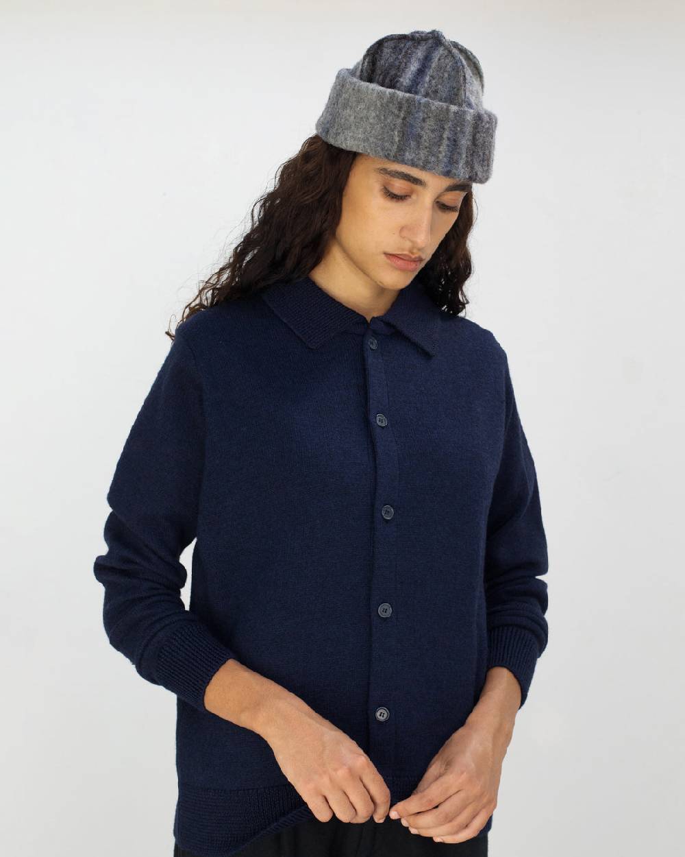 Rotholz Strick Shirt Merinowolle - Blau Meist gekauft