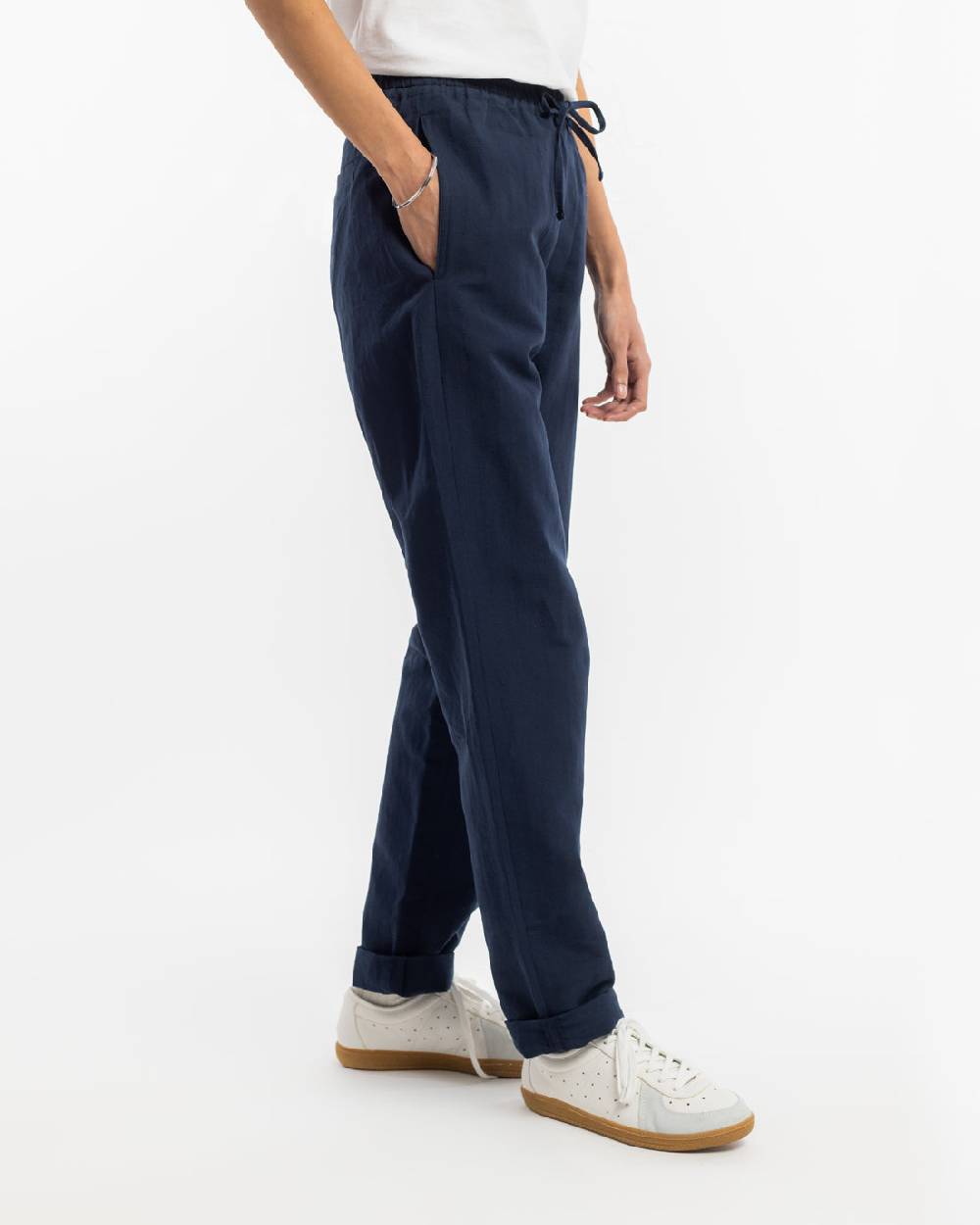Rotholz Hose Leinen Mix - Dunkelblau Fabrik Onlineshop