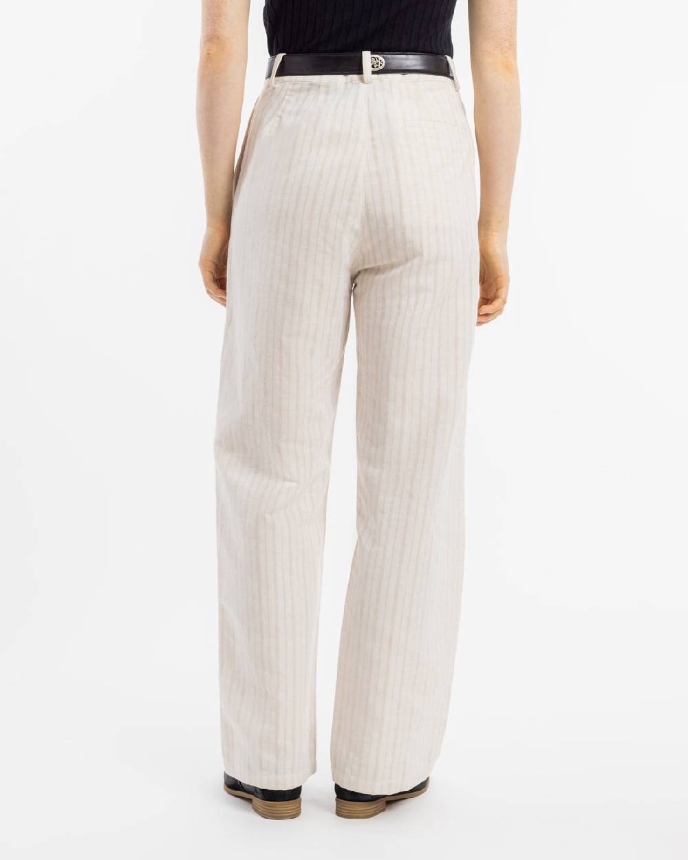 Rotholz High Waist Hose Leinen Mix - Creme Sonderangebot
