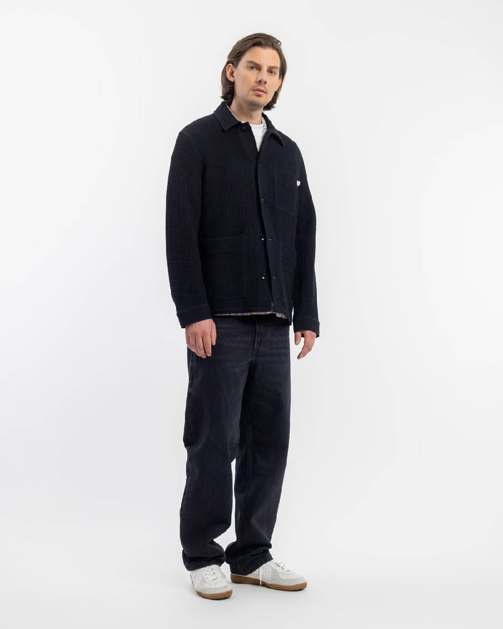 Rotholz Workwear Jacke Waffle Cotton - Schwarz Vatertagsangebot