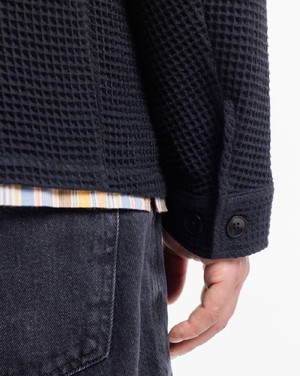 Rotholz Workwear Jacke Waffle Cotton - Schwarz Vatertagsangebot