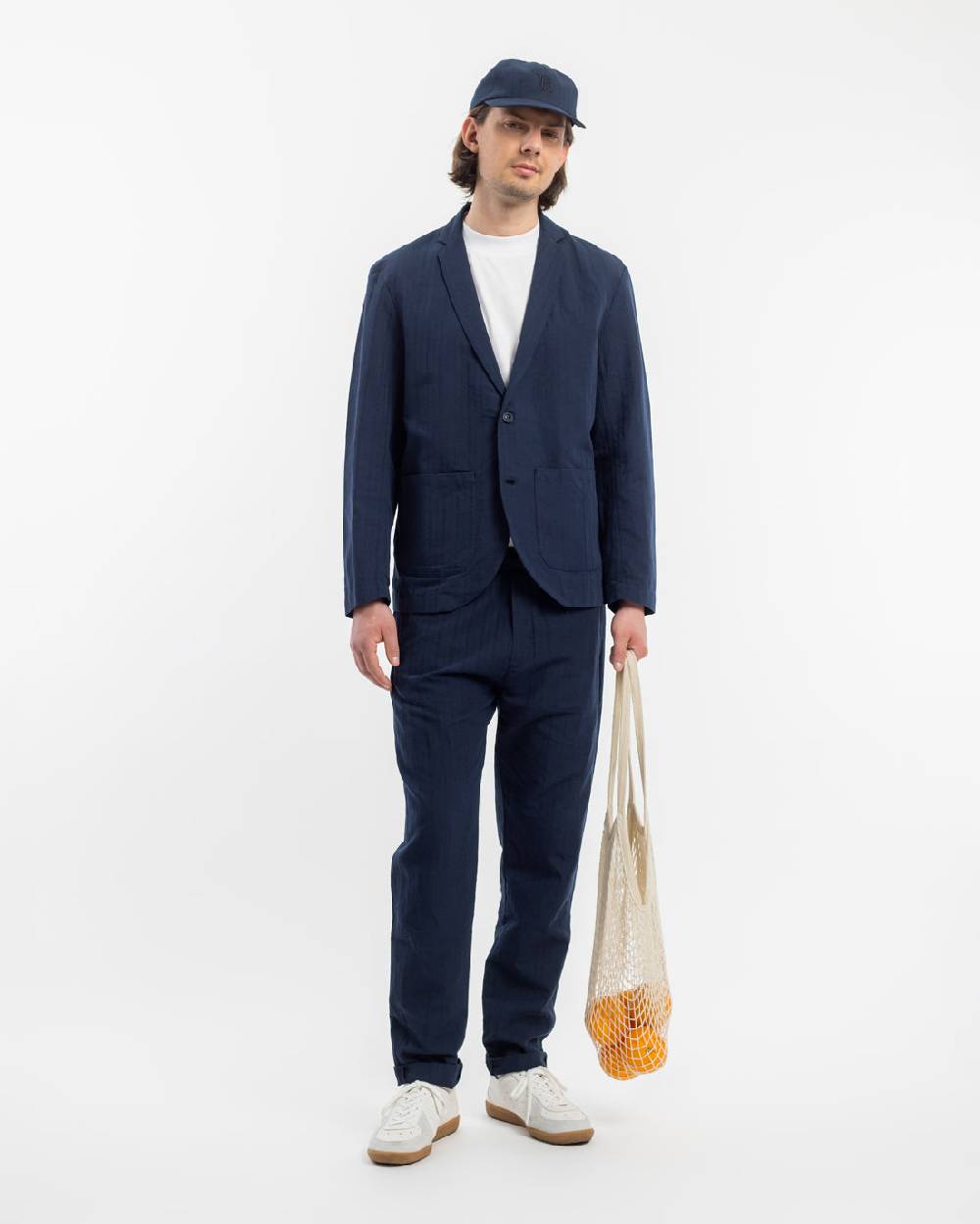 Rotholz Workwear Blazer Leinen Mix - Dunkelblau Lagerräumung