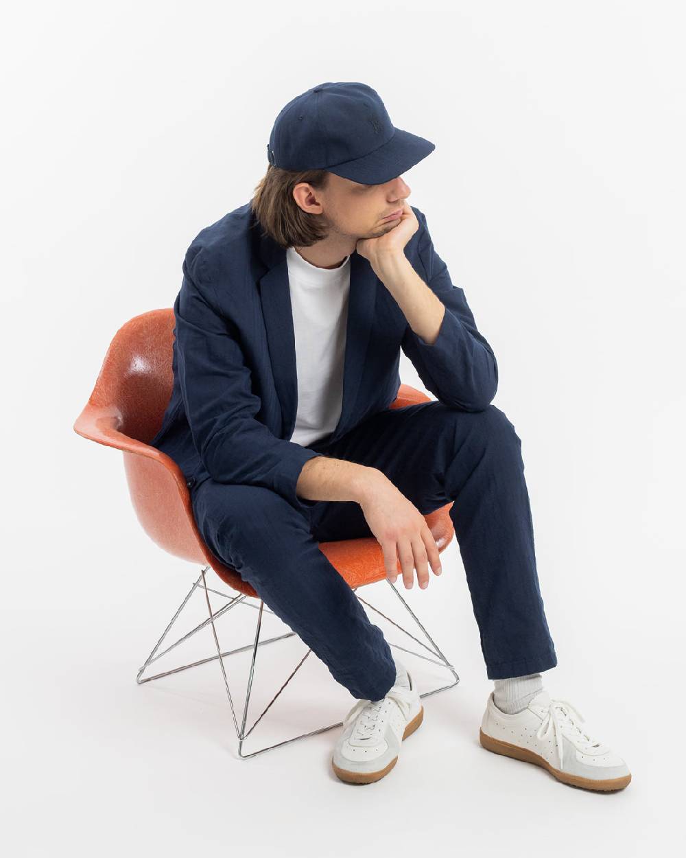 Rotholz Workwear Blazer Leinen Mix - Dunkelblau Lagerräumung