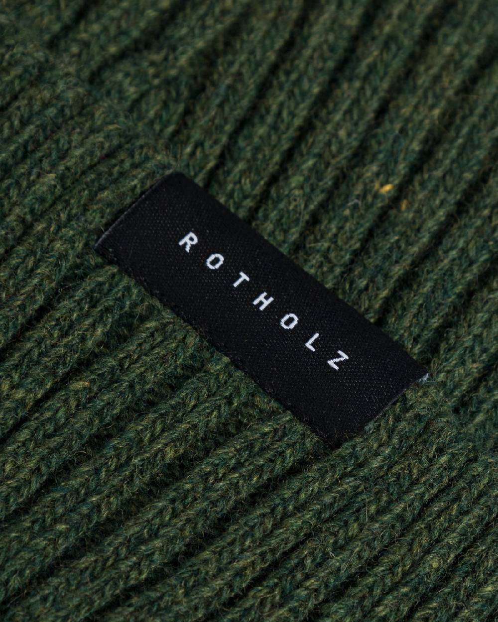 Rotholz Kurze Mütze Wollmix Ripp - Grün Bestseller