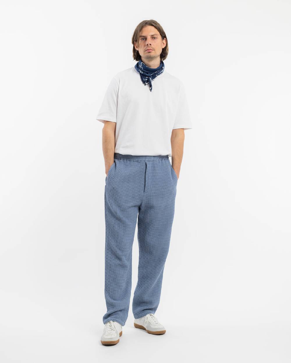 Rotholz Weite Hose Waffle Cotton - Hellblau Tägliche Deals