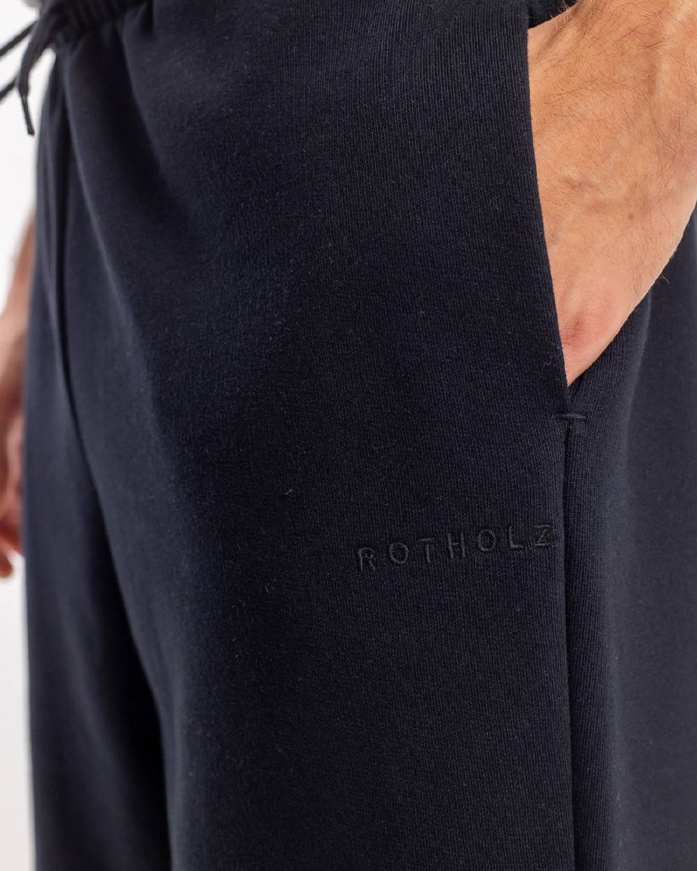 Rotholz Logo Sweatpants Bio Baumwolle - Schwarz Riesige Ersparnisse
