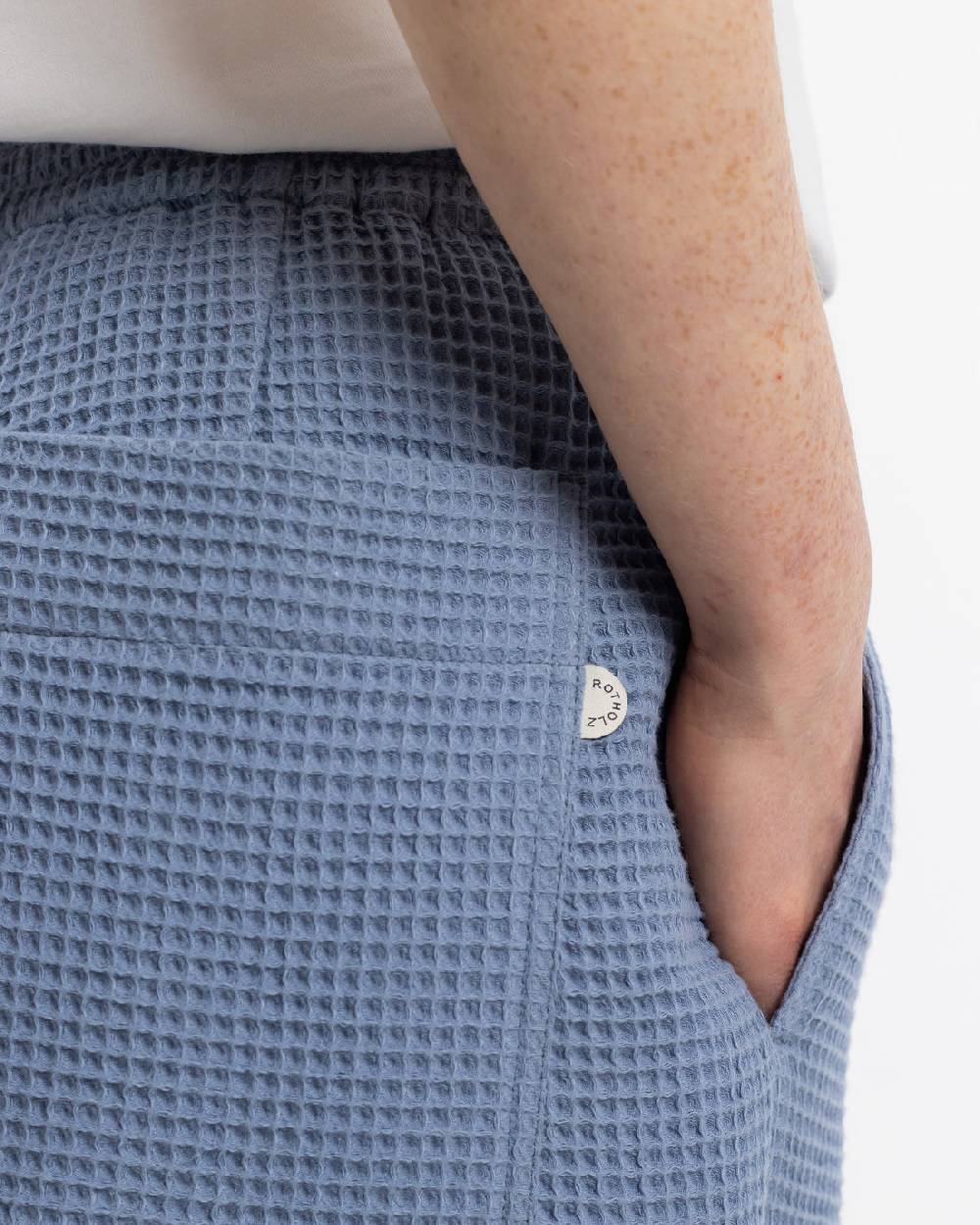 Rotholz Weite Hose Waffle Cotton - Hellblau 50% Rabatt mit kostenlosem Versand
