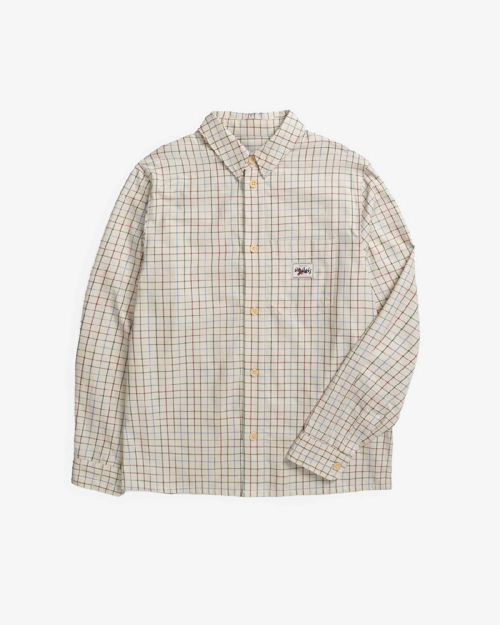 Rotholz Kariertes Hemd Bio Baumwolle - Off-White 50% Rabatt für begrenzte Zeit
