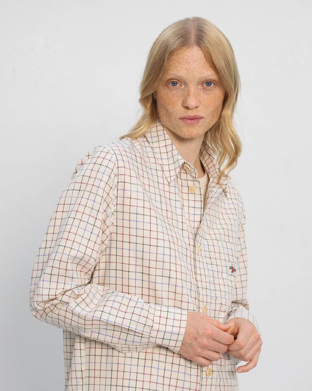 Rotholz Kariertes Hemd Bio Baumwolle - Off-White 50% Rabatt für begrenzte Zeit