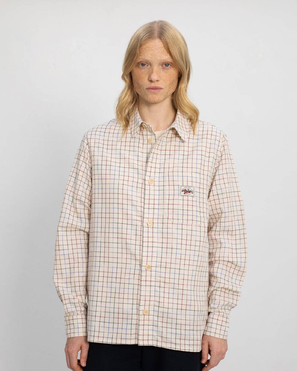 Rotholz Kariertes Hemd Bio Baumwolle - Off-White 50% Rabatt für begrenzte Zeit