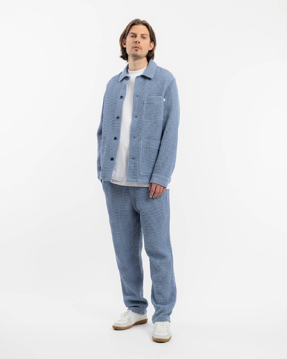 Rotholz Workwear Jacke Waffle Cotton - Hellblau Günstig kaufen