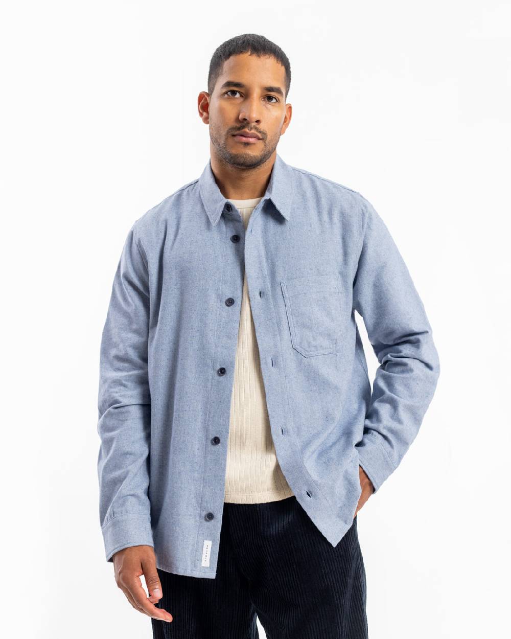 Rotholz Hemd Bio Baumwolle - Denim Blau Preisnachlass