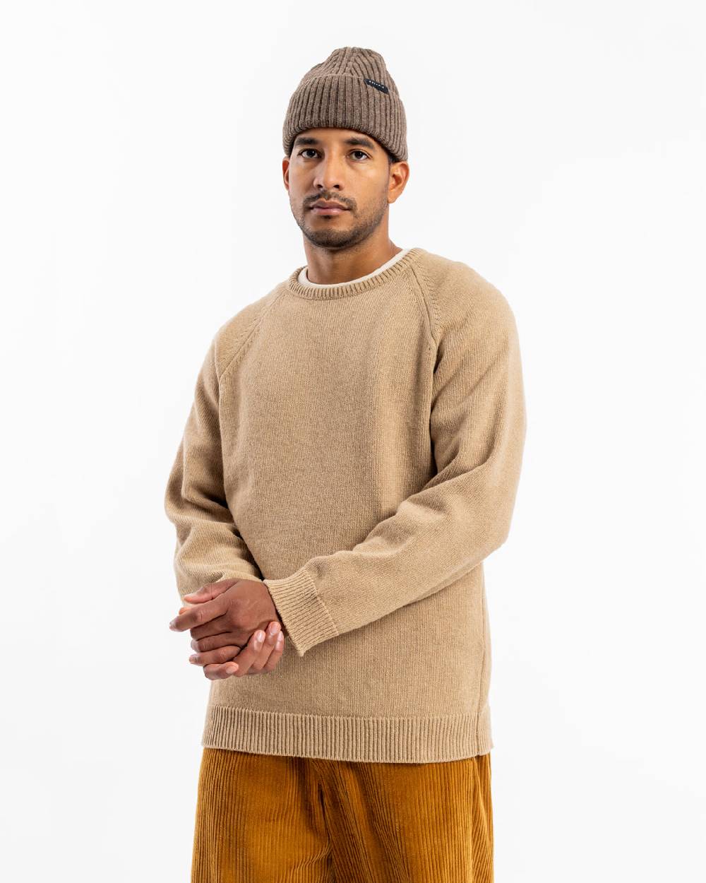 Rotholz Strickpullover Wollmischung - Beige Black Friday