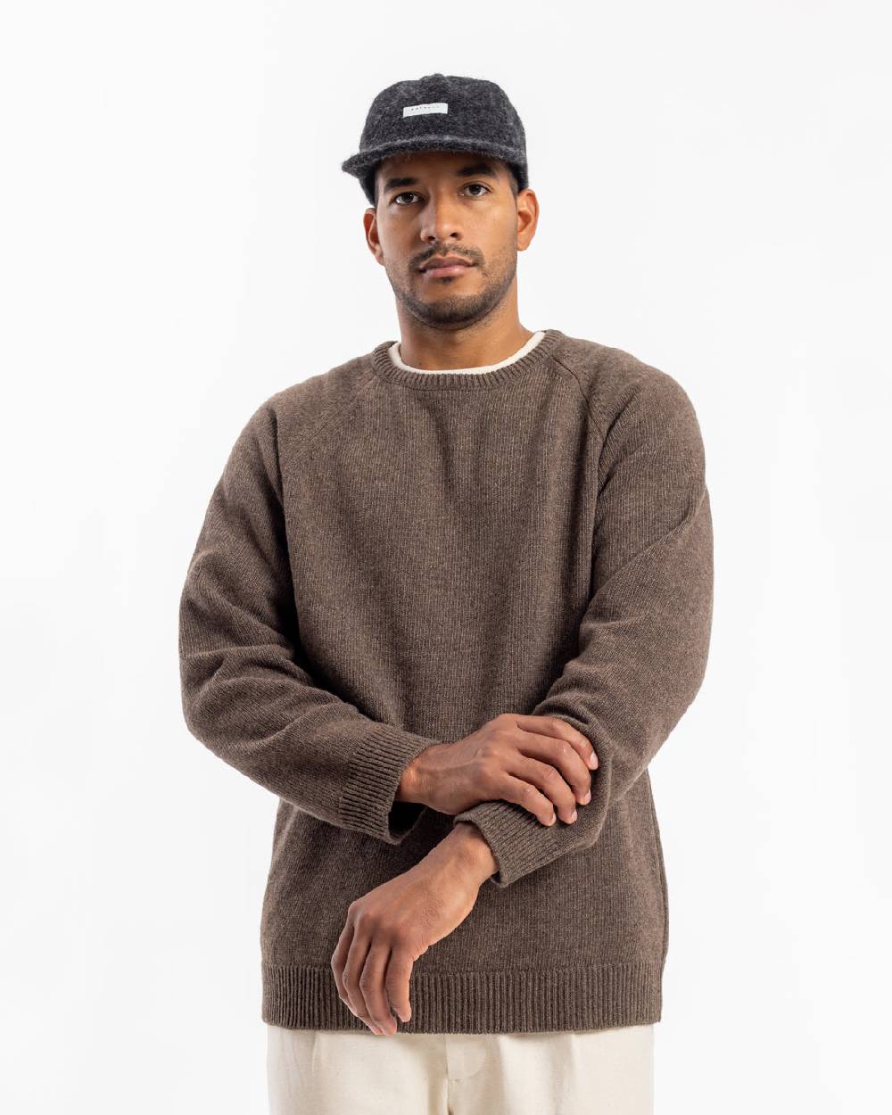 Rotholz Strickpullover Wollmischung - Braun Cyber Monday
