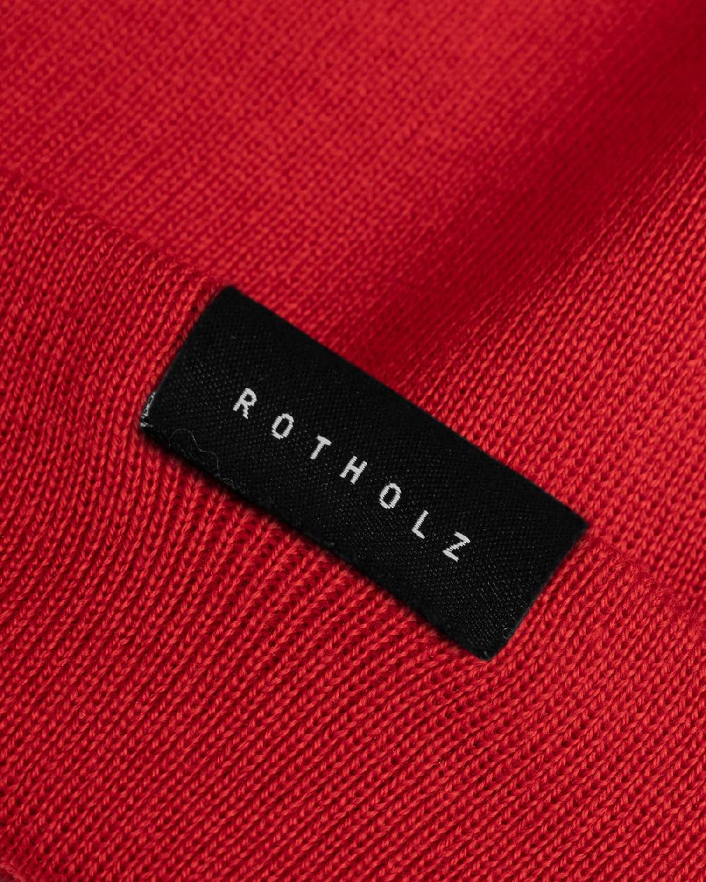 Rotholz Klassische Mütze Bio Merinowolle - Rot Jubiläumsangebot