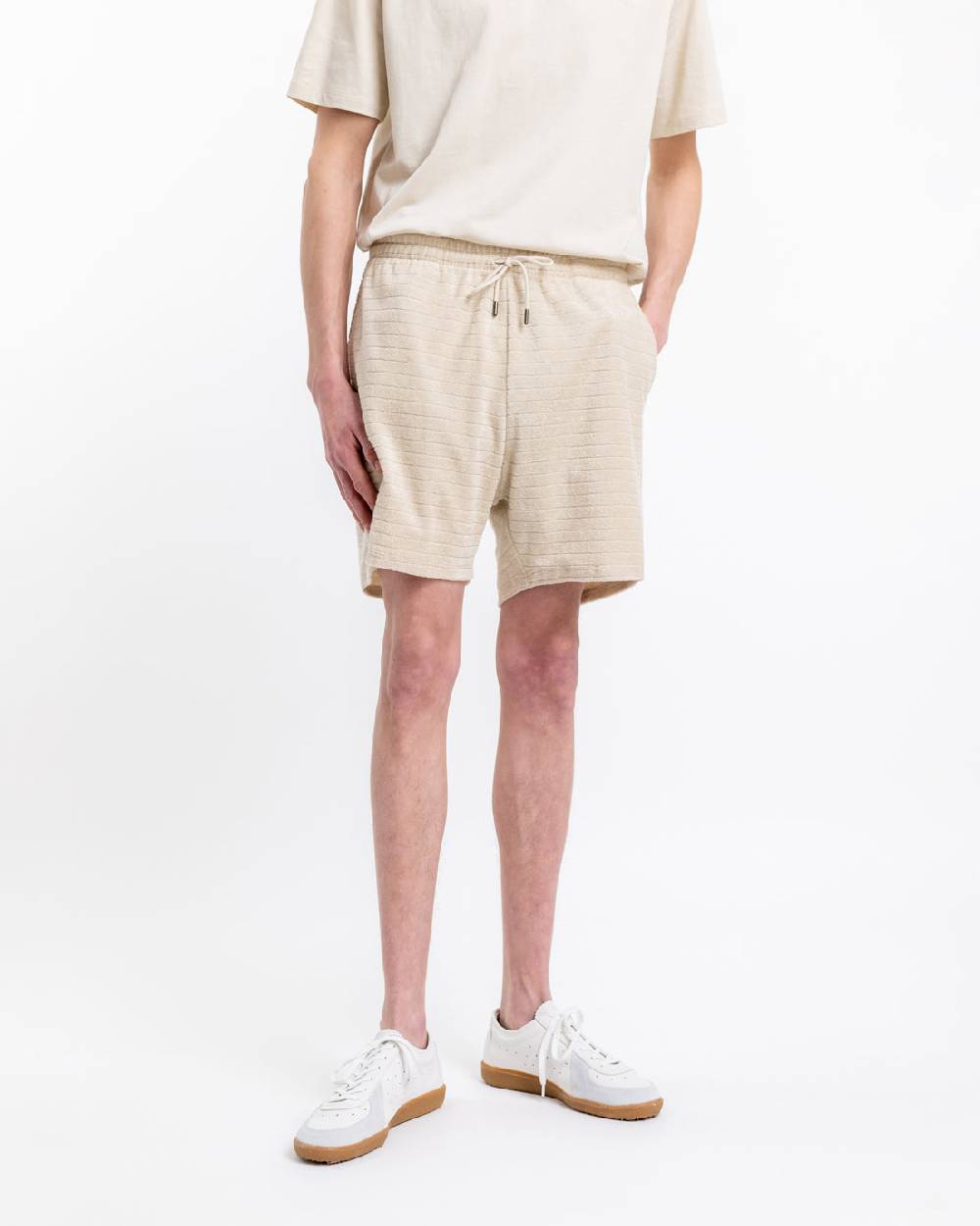 Rotholz Frottee Shorts aus Bio-Baumwolle Creme Neuheiten