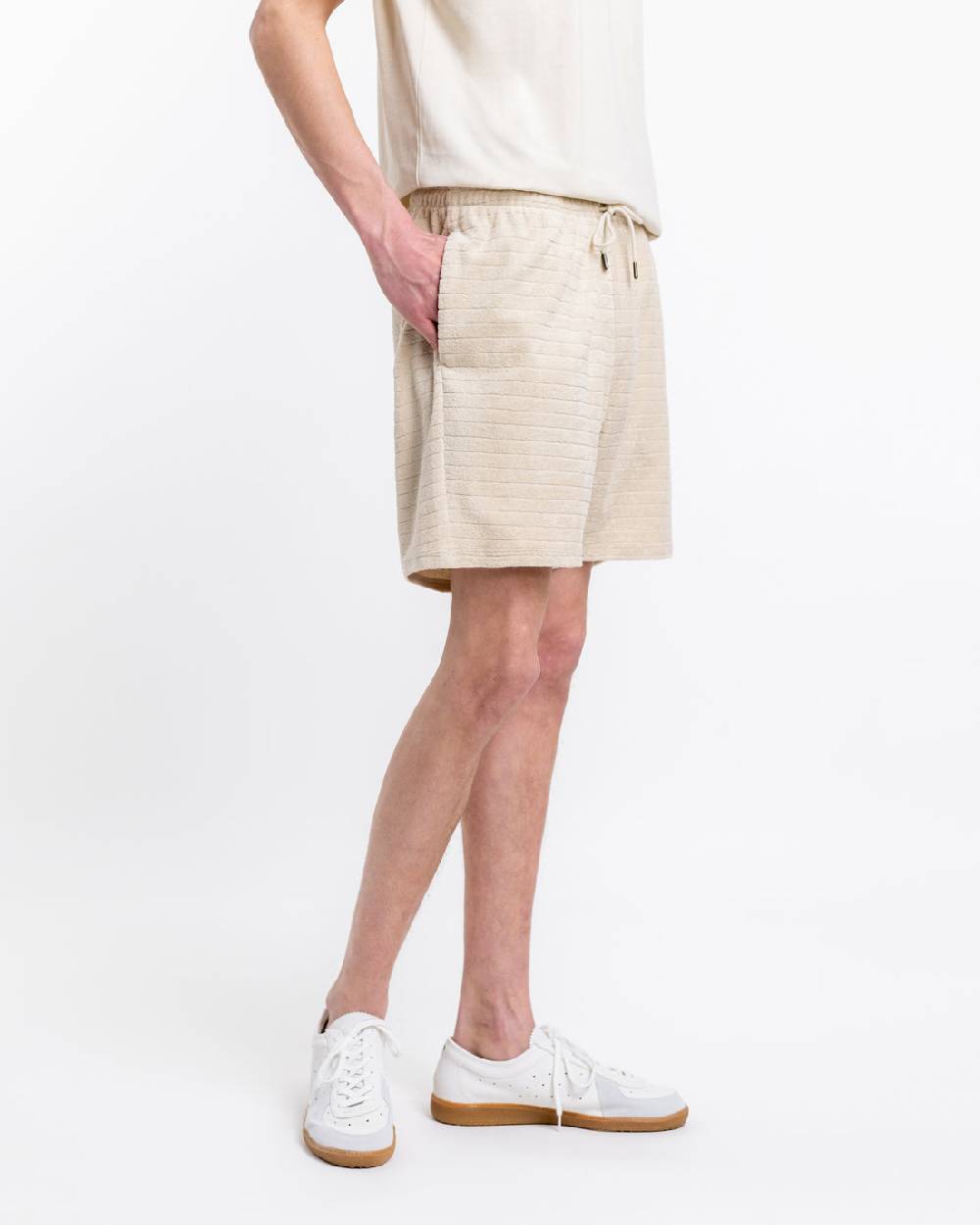 Rotholz Frottee Shorts aus Bio-Baumwolle Creme Neuheiten