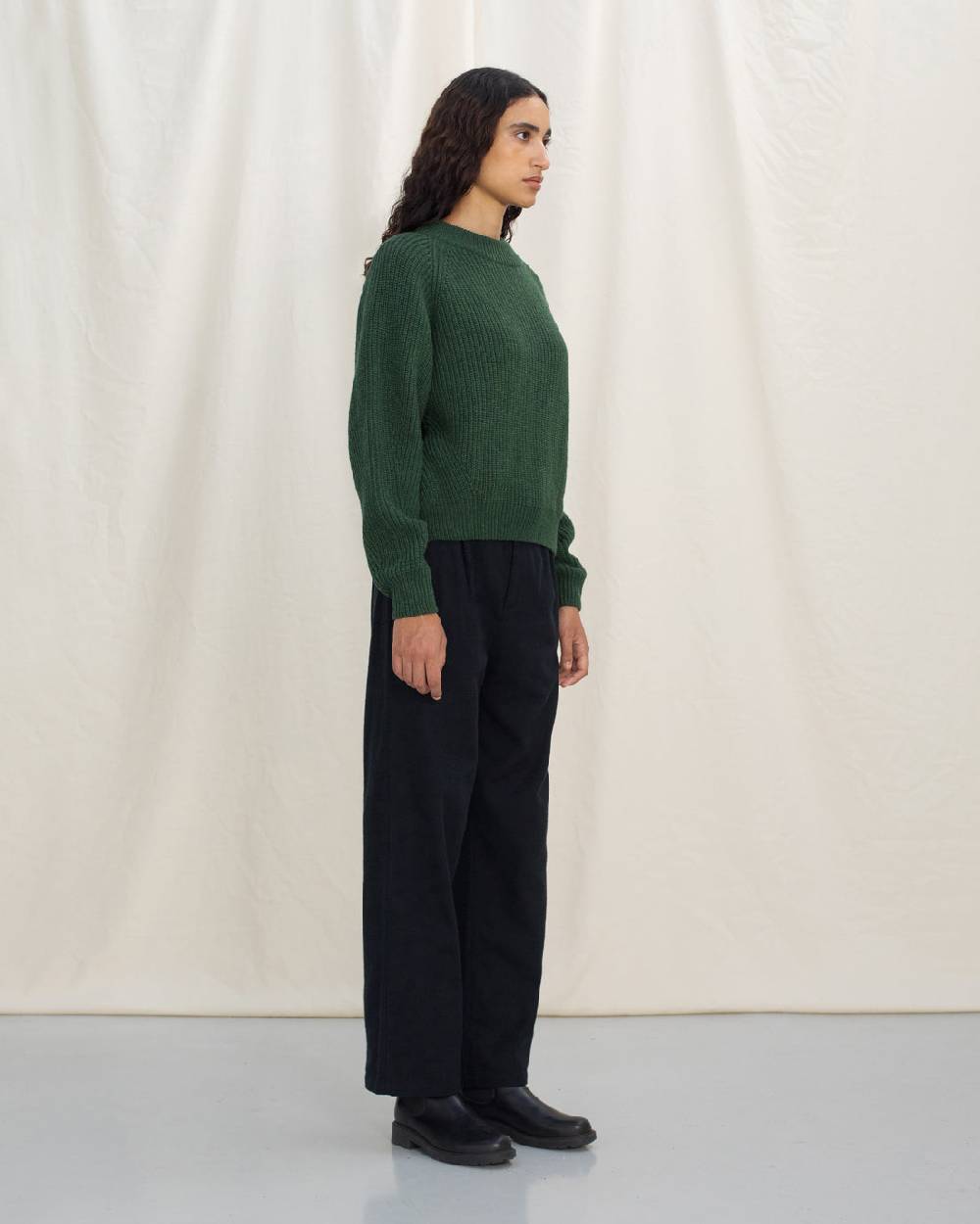 Rotholz Grober Strickpullover Recycelte Wolle - Grün Bestseller